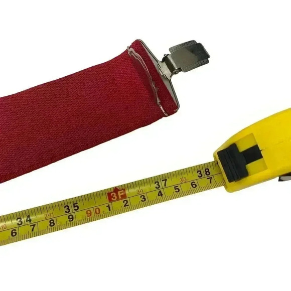 Beck's Beer Germany Men's Red X Back Elastic Suspenders 38" Strap - Picture 3 of 3